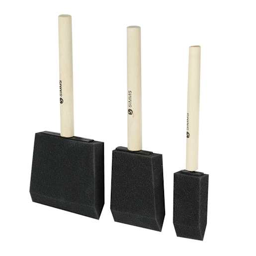 Set of 3 Foam Brushes