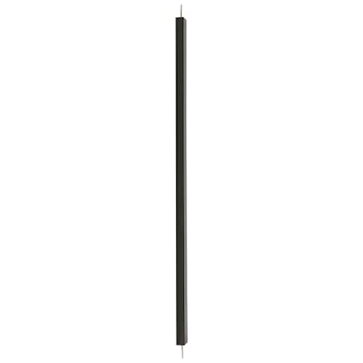 NEKTRA Aluminum Black Square Balusters Black 27 1/2 in. Pkg/10