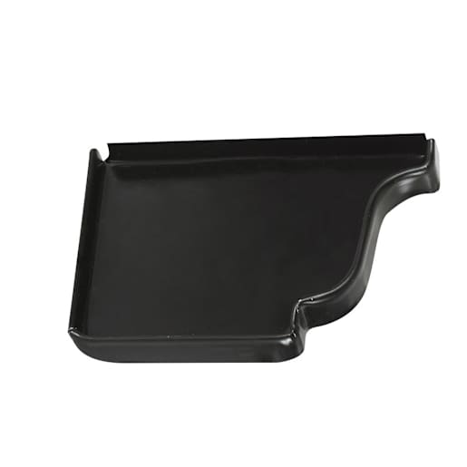 Aluminum Gutter End Cap Left Black