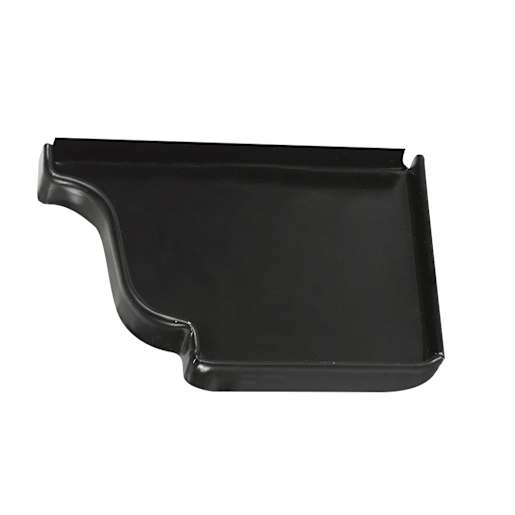 Aluminum Gutter End Cap Right Black