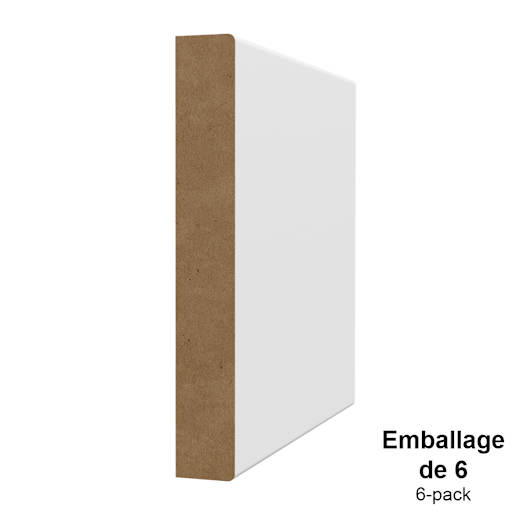 Rectangular Wood Fibre Baseboard 1/2 in. x 3 1/2 in. x 8 ft. Pkg/6