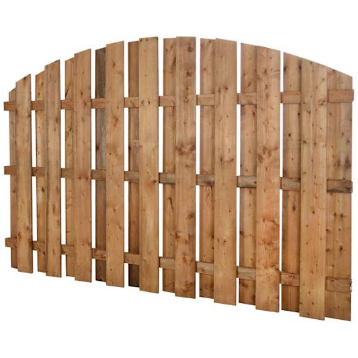 Clôture en bois traité brun demi-lune 5 pi x 8 pi