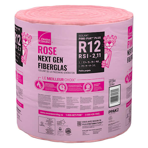 OWENS CORNING Fibreglass R-12 Thermal Insulation Mini 3 1/2 in. x 15 in.