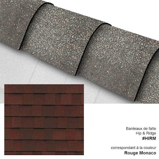 Hip & Ridge Cap Shingles Monaco Red