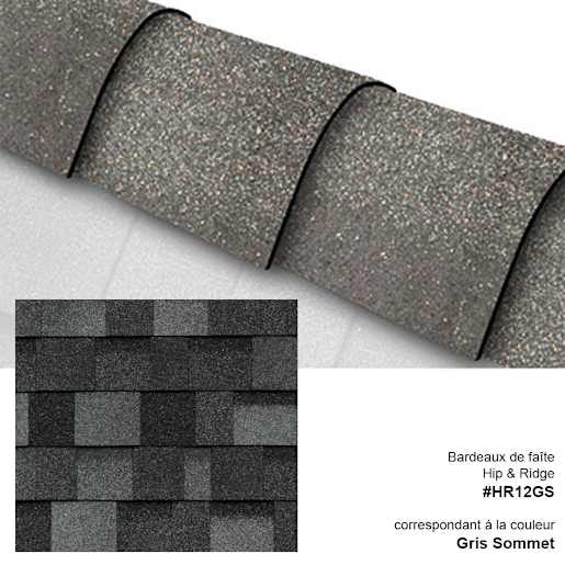 Hip & Ridge 12 Cap Shingles Summit Grey & Charcoal Grey