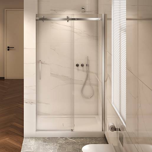 TASSILI SUPRA Alaska Alcove Shower Square Finish Chrome 48 in x 32 in