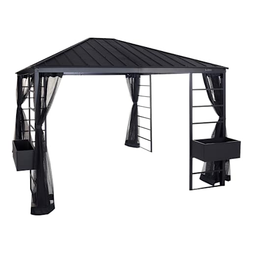 Abri soleil en aluminium et acier Sky Garden noir 10 pi x 12 pi