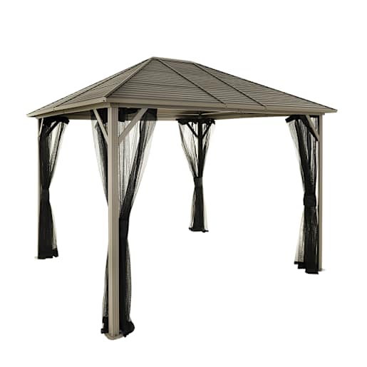 Abri soleil en aluminium et acier Tofino beige 10 pi x 10 pi