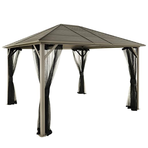 Abri soleil en aluminium et acier Tofino beige 10 pi x 12 pi