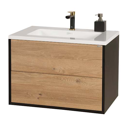 Meuble-lavabo Valentina fini pruche et noir 29 1/2 po TASSILI SUPRA