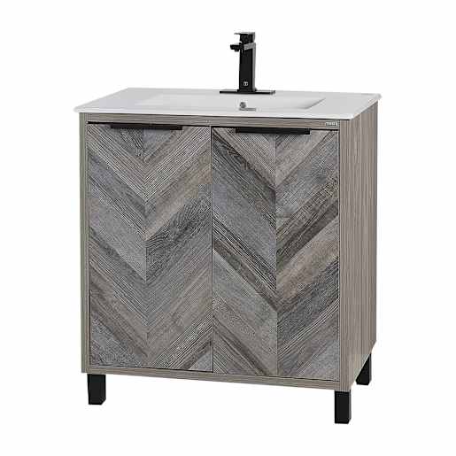 Meuble-lavabo Sienna fini chêne gris 29 1/2 po TASSILI