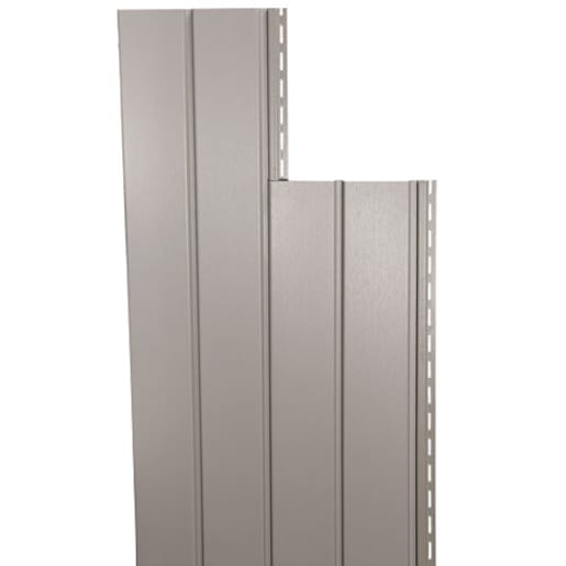 Estate Grey Vertical Vinyl Siding Double 5, 10 in. x 12 ft. 6 in.