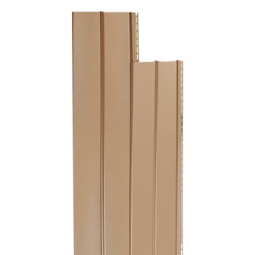 Pebble Clay Vertical Vinyl Siding Double 5 in. 10 in. x 12 ft.