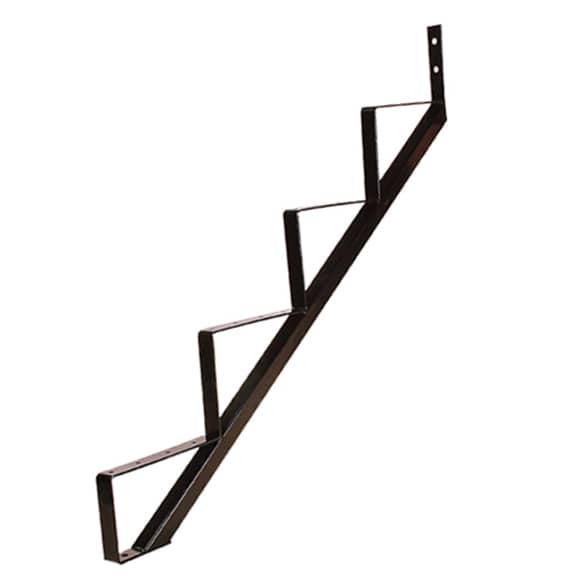 Limon d'escalier en acier noir 4 marches PYLEX
