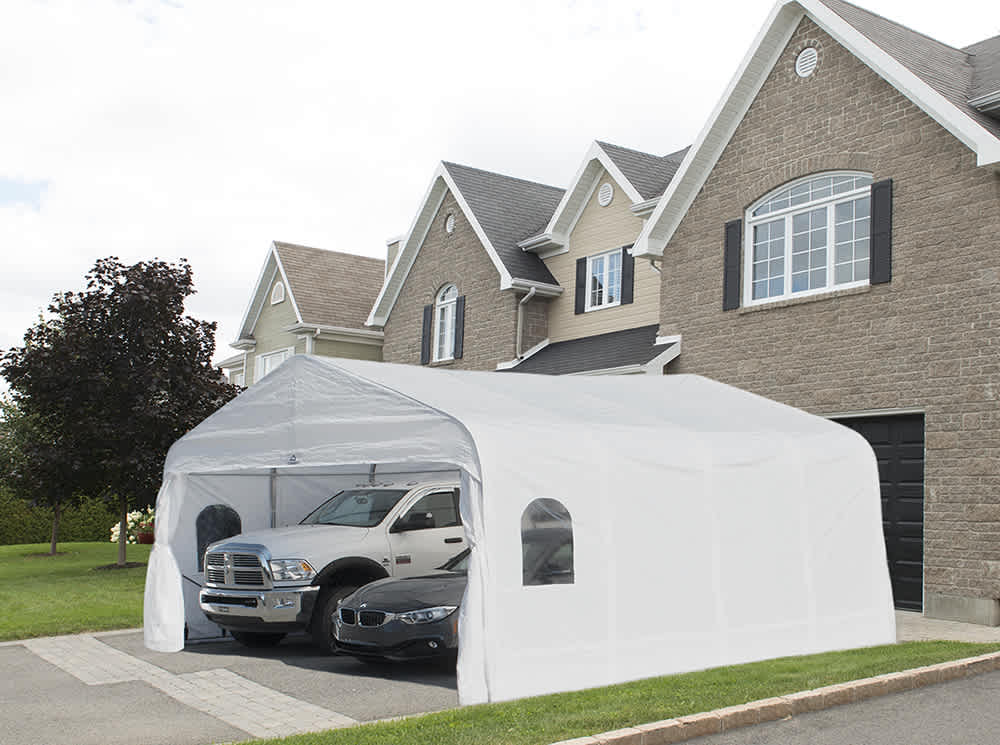 Deluxe Double Car Shelter 20 ft. x 25 ft. (7 ft. 6 in. H)