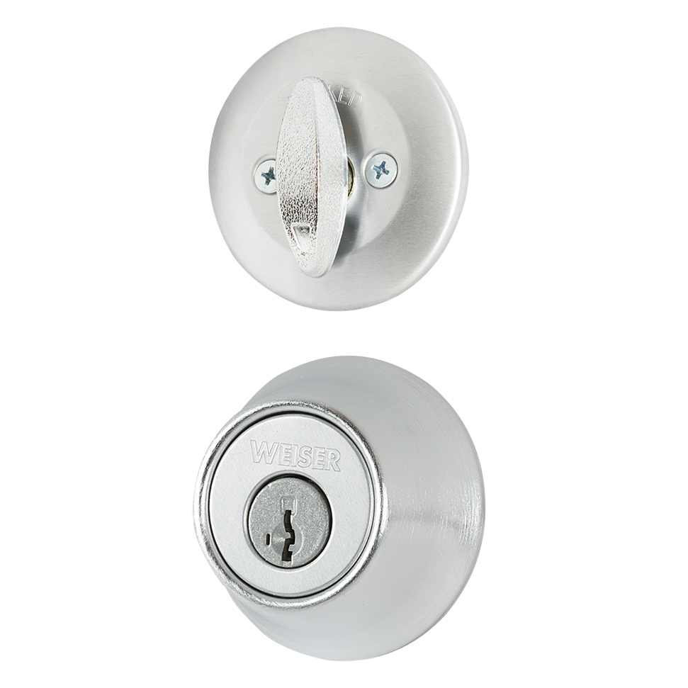 Serrure à pêne dormant simple Élément chrome satiné