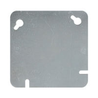 Flat cover plate for 4 in electrical box steel
