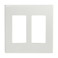 Decora double outlet plate black