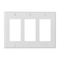 Triple Decora cover plate black
