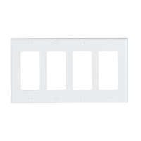 Quad Decora cover plate white