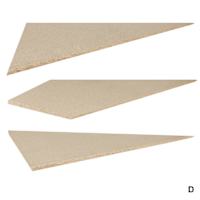 Marches d'angle en particules de bois 42 po G/D