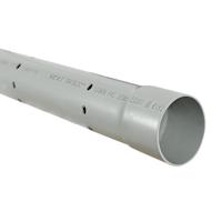 Tuyau de drainage PVC perforé 4 po x 10 pi