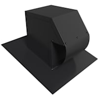 Wall exhaust damper VMAX-AF 6 inch black