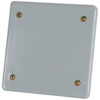 Couvercle uni pour boîte électrique double PVC
