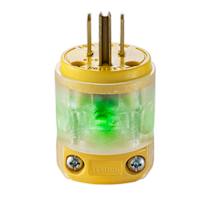 Illuminated male electrical plug 15A