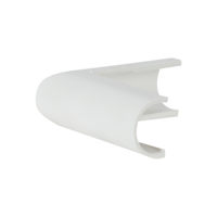 Coude de cache-fil rond plastique