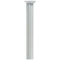 Colonne ronde en aluminium blanc 5 1/4 po x 8 pi