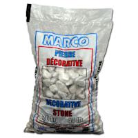 Pierre décorative blanche 3/4 po à 1 po 18 kg