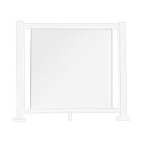 Verre clair SEUL pour rampe en aluminium Pillar 45 po x 42 po