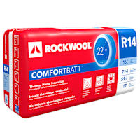 Laine isolante R-14 ComfortBatt 3 1/2 po x 15 1/4 po ROCKWOOL