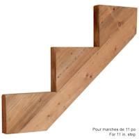 Pre-cut pressure-treated brown stair stringer, 3 steps (2x12)