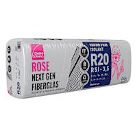 R-20 fibreglass insulation batt 6x16x48 in, covers 85.3 sq ft (steel studs)