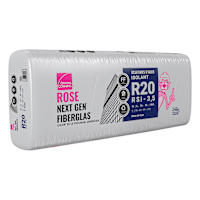 R-20 fibreglass insulation batt 6x24x48 in, covers 128 sq ft (steel studs)