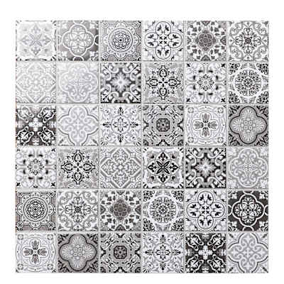 Mosaïque de porcelaine Bizantin 12 po x 12 po