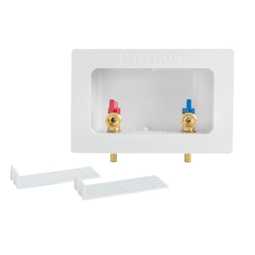 Ensemble de robinets pour laveuse encastré pex