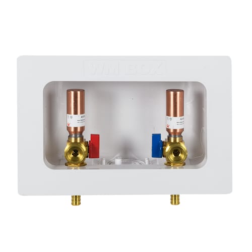 Ensemble de robinets pour laveuse encastré pex et protection coups de bélier
