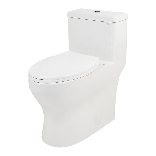 Toilette allongée monobloc à double chasse Opal 4 L/6 L blanc TASSILI