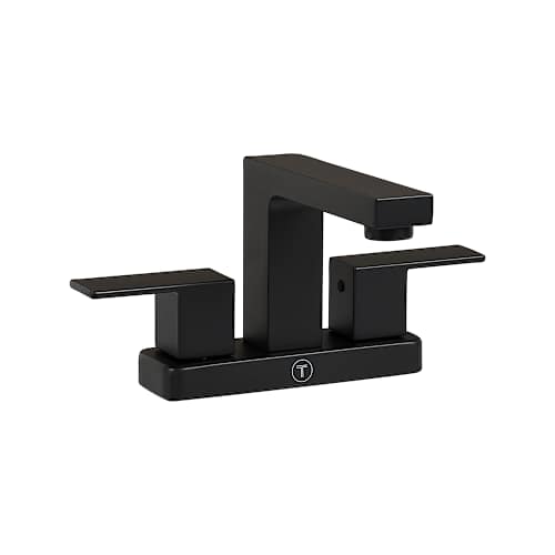 Robinet de lavabo 2 poignées Tolomeo noir TASSILI SUPRA