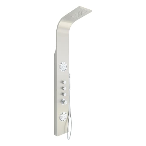 Colonne de douche thermostatique multifonction avec douchette Novella inox TASSILI SUPRA