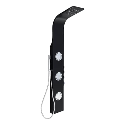 Colonne de douche thermostatique multifonction avec douchette Cornelia noir TASSILI SUPRA