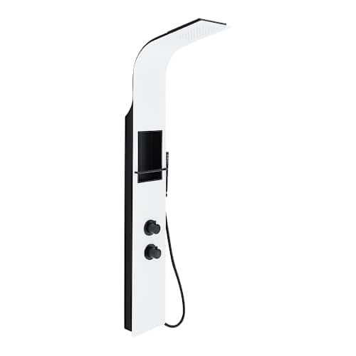 Colonne de douche thermostatique multifonction avec douchette Fortuna blanc TASSILI SUPRA