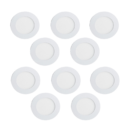 Encastrés DEL ultraminces blanc 4 po Pqt/10 VERTUO