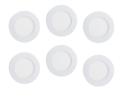 Encastrés DEL ultraminces blanc 4 po Pqt/6 VERTUO