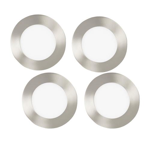 Encastrés DEL ultraminces chrome brossé 4 po Pqt/4 VERTUO