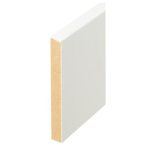 Plinthe rectangulaire en fibre de bois 3/8 po x 3 1/2 po x 8 pi