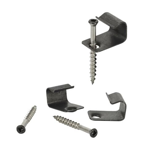 Agrafes de départ/fin pour planches rainurées composite Trex Pqt/36